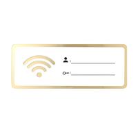 Warmhm Panneau Wifi Tableau noir Panneau mural Wifi Panneau de code Wifi Panneau de salle de bain Invité Wifi Mot de passe Panneau de bagage Support Essentials en acrylique blanc Plaque de support