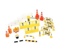Warmhm Panneaux de Signalisation Miniature et Barricades de Circulation pour Garçon Fille Éducatif de Simulation Routière pour Apprentissage Scolaire et Sensibilisation Sécurité Routière