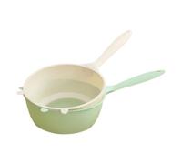 Warmhm Passoire à Riz Multifonction En Plastique, Lot De 2 Grands Paniers Crème Et Vert, Tamis Alimentaire Fin Pour Lavage Et Filtration Du Riz, Égouttoir Fruits, Ustensile La Cuisine Pratique