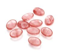 Warmhm Patch Ovale en Agate Rouge Naturel 10 Pièces, Base Plate, pour Création Bijoux et Décorations Artisanales, Surface Lisse et Finement Travaillée