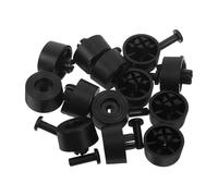 Warmhm Patins pour Pieds de Tour PC, Pieds à Enfoncer pour Le Support du Châssis, Plastique Noir, Lot de 25, Antidérapants, pour PC Case à la Maison et au Bureau, Ouverture 8 mm