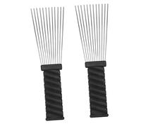 Warmhm Peigne à Aiguilles en Acier Lot de 2 Outils de Coiffure Accessoires pour Salon pour Cheveux Humides ou Secs