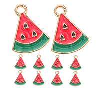 Warmhm Pendentifs Pastèque Mini En Alliage Coloré 10 Pièces Accessoires De Bijoux Breloques Pour Création De Bijoux Pendentifs Pour Boucles D'oreilles Et Bracelets Pour Fêtes Et Occasions Spéciales