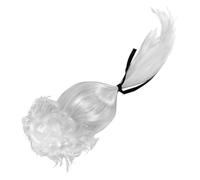 Warmhm Perruque Blanche Bou pour Garçon Fille Cosplay de Juge Spectacle Fête et Déguisement