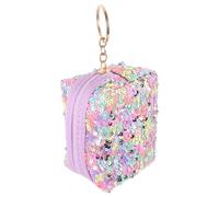Warmhm Petit Porte-Monnaie Porte-clés Paillettes Mini Format pour Femmes Garçon Et Filles Usage Quotidien Couleur Arc-en-Ciel Scintillant Compact Portable