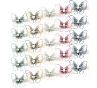 Warmhm Pince à Cheveux, Pinces à Cheveux Décoratives 24 Pièces Polyester et Alliage Reste Bien en Place, Facile à Couleur Aléatoire pour Jeunes Filles et