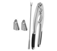 Warmhm Pince Casse-noix Multifonction Acier Inoxydable Pince à Fruits Secs Portable Outil pour Ouvrir Noix Châtaignes et Macadamia Poignée Confortable Usage Domestique et