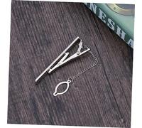 Warmhm Pince Cravate Homme Argenté Simple Clip à Ressort Pour Cravate Affaires Maintien et Design Élégant Pour Tenue Formelle