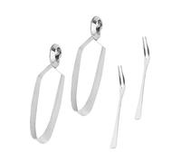 Warmhm Pince Et Fourchette à Escargots En Acier Inoxydable 4 Pièces Résistant à La Chaleur Ensemble Service De Table Pour Dîner D'escargots La Cuisine Maison