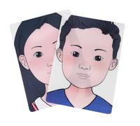 Warmhm Planche de Peinture Visage Réutilisable Outil d'Entraînement pour Garçon et Filles et Adultes Lavable et Pratique Fournitures de Maquillage pour Ateliers et Événements