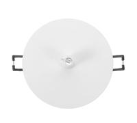Warmhm Plaque de fixation du plafonnier en métal blanc, rosace pour lustre ronde et plate pour bases de downlight, installation rapide, mise à niveau pour module LED