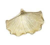 Warmhm Plateau à Bijoux pour Rangement Décoratif Forme Feuille en Résine Dorée Porte-bijoux Créatif et Élégant sur Bureau ou Table
