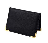 Warmhm Pochette de Protection pour Cartes de Crédit Noire en Cuir PU Manchon de Protection Compact Pack de Cartes Pratique pour Voyages et Usage Bureau Protège et Billets Format 1 Pièce