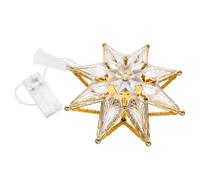 Warmhm Pointe de Sapin de Noël Étoile LED Lumineuse avec Lumières Décoration Compacte et pour Arbre de Noël Ambiance Festive Scintillante Modèle Ne Contient de Piles