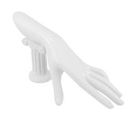 Warmhm Porte-bijoux Forme Main Résine Blanc Support Multi-fonction pour Bagues et Bracelets Présentoir Décoratif pour Bureau et Boutique Organiseur Bijoux Élégant