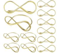 Warmhm Porte-Cartes de Table en Fer 12 Pièces, Design Créatif | Clips pour Notes et Messages, Usage Bureau et Maison, Couleur Or, Fonctions Pratiques, Durée Prolongée