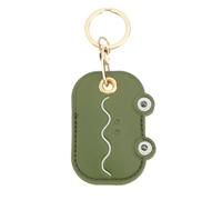 Warmhm Porte-Clés à Coque Délicate en Polyuréthane Pendentif Porte-Carte D’Accès Motif Grenouille Anneau Alliage Robuste Porte-Clés Suspendu Décoratif pour Paquet Accessoire Original