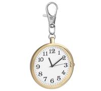 Warmhm Porte-clés Montre De Poche Vintage en Alliage à Quartz Pendentif Montre D'infirmière pour Professionnels Médicaux Fermoir Sécurisé Accessoire Clé Doré