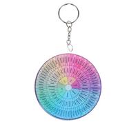 Warmhm Porte-clés Roue des Émotions Métal et Acrylique Pendentif Décoratif Compact pour Régulation Émotionnelle et Pratique pour Clés ou Sac à Dos