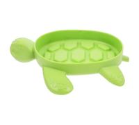 Warmhm Porte-savonnette Tortue Couvercle, Boîte à Savonnette Tortue, PP Vert, Trous de Drainage, Compact et Portable, pour Savonnette Liquide et Éponges, Garçon et Filles, Maison