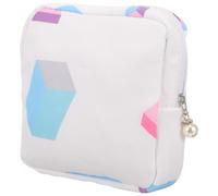 Warmhm Porte-serviettes Hygiéniques à Glisser à Main Étui de Rangement Blanc Compact avec Fermeture Éclair