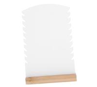 Warmhm Présentoir à Bijoux Organise Efficacement les Colliers Rangement Optimisé en Bambou et Acrylique avec 9 Emplacements Design Créatif Naturel