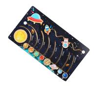 Warmhm Puzzle Éducatif Système Solaire Bois pour Garçon Fille Spatial Apprentissage des Planètes Développement Cognitif et Motricité Jeu Pédagogique Préscolaire