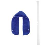 Warmhm Raclette de Sol en Silicone 50 Cm Housse Polaire Double Face, Chiffon de Nettoyage à Raclette pour Carrelage et Parquet, Lingette de Rechange pour Tapis Salle de Bain Absorbant