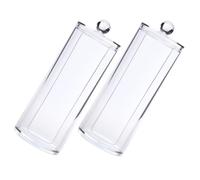 Warmhm Rangement Pour Élastiques à Cheveux Transparent 2 Pièces, Boîtes Couvercle Étanche, Organiseur Pour Ruban Adhésif Et Cotons Démaquillants, Accessoires Pour Cheveux Femme