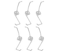 Warmhm Ressorts de Balai en Métal Argenté, Pack de 6 Pièces, Installation Facile et Compatibilité Polyvalente, pour Remplacement du Ressort du Seau à Serpillière