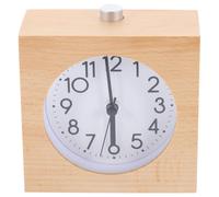 Warmhm Réveil en Bois Carré Naturel Horloge de Table Simple et Silencieuse Réveil Numérique pour Bureau et Chambre Design Minimaliste en Bois Accessoire Décoratif Polyvalent