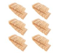 Warmhm Rouleaux de Chaume Artificiel Miniature 6 Pcs pour Toitures Miniatures, Matériaux DIY Réalistes en Paille Synthétique pour Décorations de Maison de Poupée et Micro-paysages