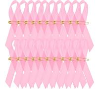 Warmhm Rubans de Sensibilisation au Cancer du Sein Réutilisables avec Épingle Dorée, Lot de 200 Pièces, Couleur Rose 019, Légers et Résistants pour Collecte de Fonds et Campagne