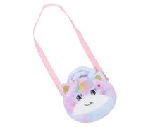 Warmhm Sac à Bandoulière pour Garçon Fille Sac à Main Peluche Licorne avec Design pour Sorties Shopping Pratique et Sécurisé avec Accessoire de Mode pour Petites