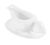 Warmhm Saucière Céramique Légère avec Plateau Pichet à Sauce et Lait Réutilisable pour Cuisine et Restaurant