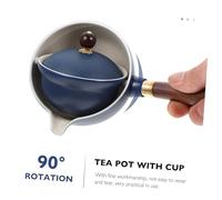 Warmhm Service à Thé Céramique avec Théière et Tasses Filtre Intégré Poignée Latérale Ergonomique Set Portable pour Maison et Voyage Accessoires pour Dégustation Kung Fu