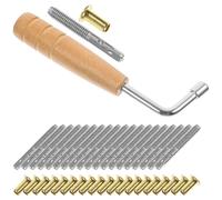 Warmhm Set de Cheville de Lyre Robuste avec ccordage Accessoire de Remplacement Professionnel pour Harpe Lyre et Facile à Installer Adapté aux Amateurs et Débutants