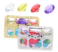 Warmhm Set de Pierres Précieuses Plastique pour Chasse Au Trésor de Plongée pour Piscine Coffret DIY Bijoux Décoratifs Garçon Fille