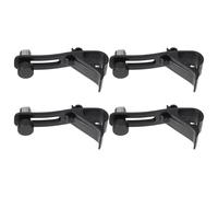 Warmhm Set de Pinces Antichoc en Plastique Noir Lot de 4 Clips de Fixation Universels Accessoires Pratiques pour Microphone de Batterie pour Instruments de Musique pour Pied