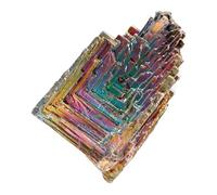 Warmhm Spécimen Cristal de Bismuth Irrégulier Ornement Minéral Décoratif pour Bureau Maison Restaurant Environ 40 Grammes