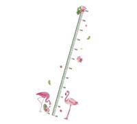 Warmhm Sticker Mural Toise Garçon et Filles en Pvc Vert Animaux Cartoon, Autocollant Amovible pour Chambre D'garçon et Filles, pour Suivre la Croissance