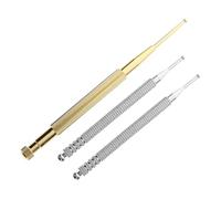 Warmhm Stylo de Massage Auriculaire 3 Pièces en Acier Inoxydable et Cuivre avec Ressort, Outil D’Acupuncture Précis Portable pour Auriculothérapie et Stimulation des Points de Pression