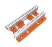 Warmhm Support de Rainure de Fraisage de Défonceuse, Plaque D'insertion de Table, Plaque de Table de Défonceuse en Aluminium et Bakélite, Orange, Positionnement Précis pour Rainurage,