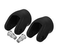 Warmhm Support de Roue pour Valise Trolley 2 Pièces en Plastique Noir Design Protecteur et Bords sans Bavure