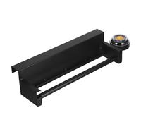 Warmhm Support Distributeur Sacs Plastiques Mural Pied Porte-rouleau Sacs Courses avec Distributeur Mains Humides Intégré pour Supermarché Marché et Commerce Noir Élégant