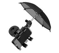Warmhm Support Téléphone avec Parapluie Intégré Abs Silicone Compact et Portable Support Guidon pour Smartphone Extérieur