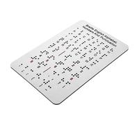 Warmhm Tableau d'Apprentissage Braille en Relief pour Débutants 47×725 Pouces en Acier Inoxydable Incluant Chiffres et Ponctuation Matériel Pédagogique Tactile pour Éducation des