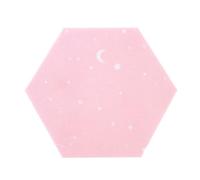 Warmhm Tableau Mémo Hexagonal en Feutre Rose, Décoration Murale DIY