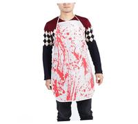 Warmhm Tablier Sanglant pour Costume Boucher Halloween Motif Éclaboussures de Unisexe Fête Déguisée et