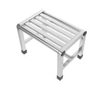 Warmhm Tabouret de Salle de Bain Étanche en Acier Inoxydable Épais Petit Banc Compact 285X201X26 CM Siège Polyvalent la Cuisine et Jardin Marchepied Robuste pour Usage Intérieur et